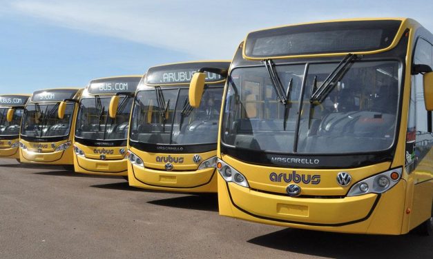 Ônibus Volkswagen no paraíso tropical