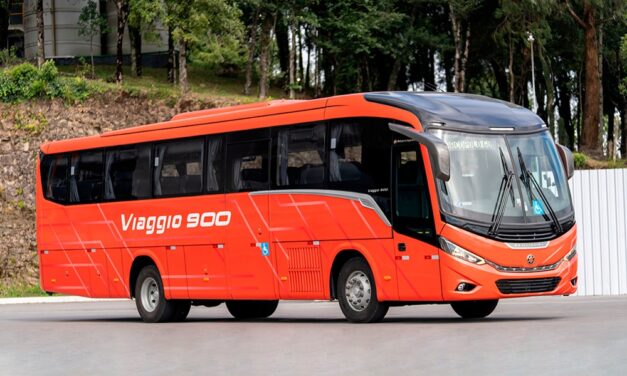 Marcopolo bota o pé na estrada divulgar para os seus modelos de fretamento