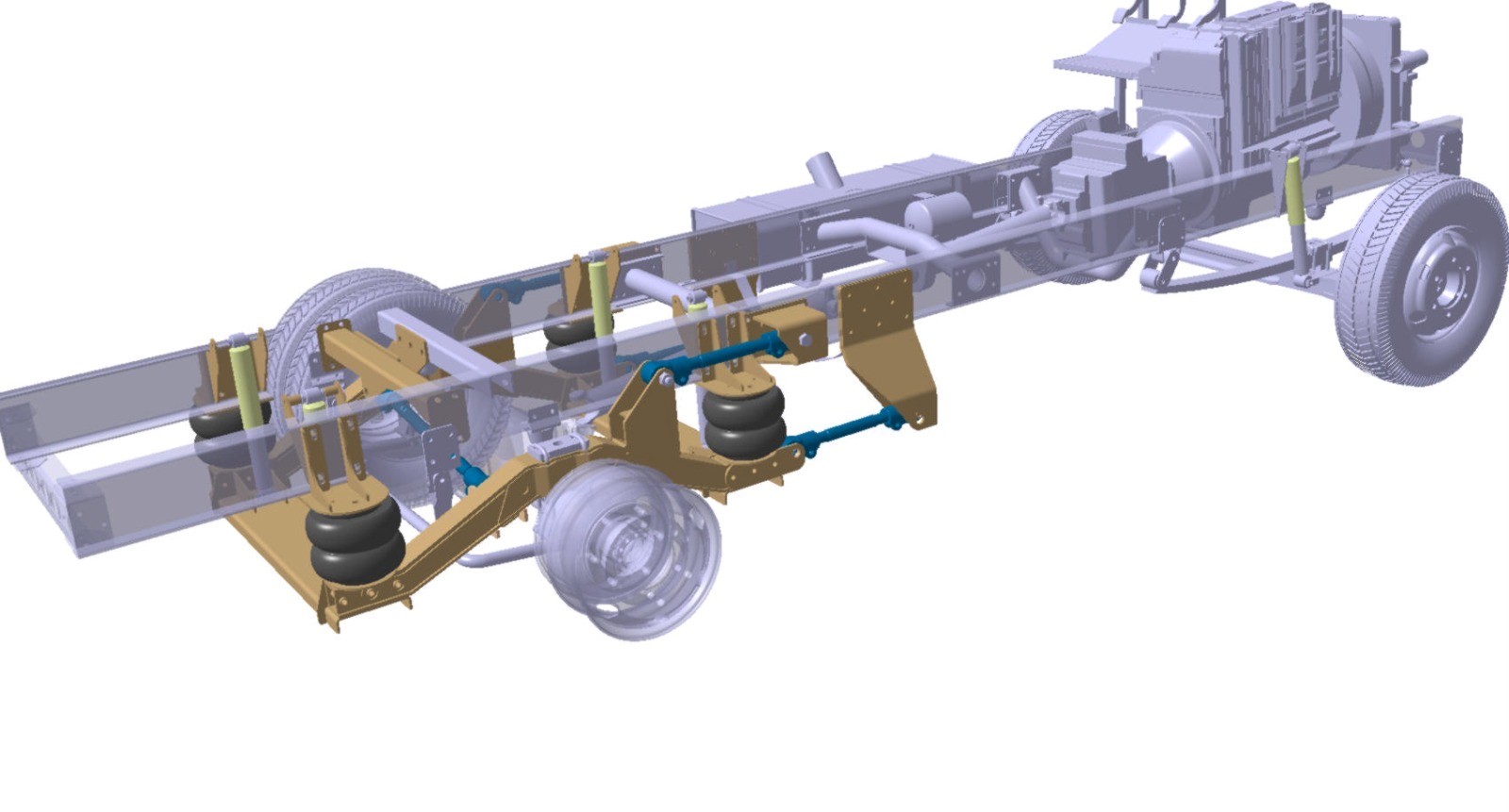 Desenho 3D suspensão a ar 2