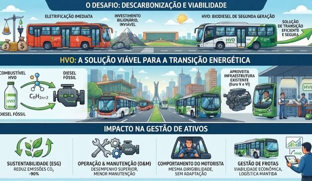 O futuro do transporte coletivo: o impacto real do HVO na gestão de frotas de ônibus urbanos e rodoviários