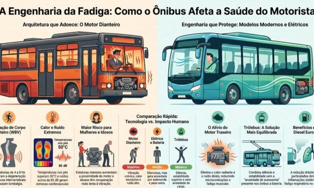 A fadiga invisível do transporte urbano: como a engenharia dos ônibus adoece motoristas e como ela pode salvá-los